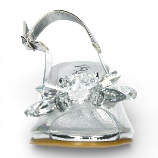 Laura Vita Damen-Sandalen Mily-22, durchsichtig silberfarben, zum Hineinschlüpfen, Cinderella-Absatz - Image 4