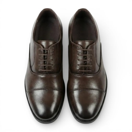 Klassische braune Herren-Brogue-Schnürschuhe mit Kappe und Kappe - Image 6