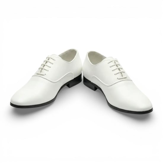 Elegante weiße Herren-Oxford-Brogues aus Lackleder - Image 4