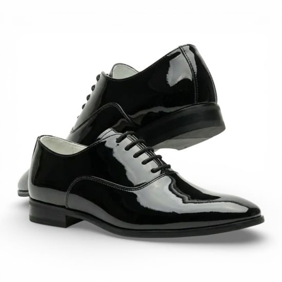 Schwarze Herren-Oxford-Brogues aus Lackleder - Image 3