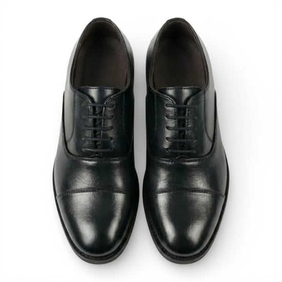 Schwarze Herren-Oxford-Brogues aus Lackleder mit Kappe und Kappe - Image 4