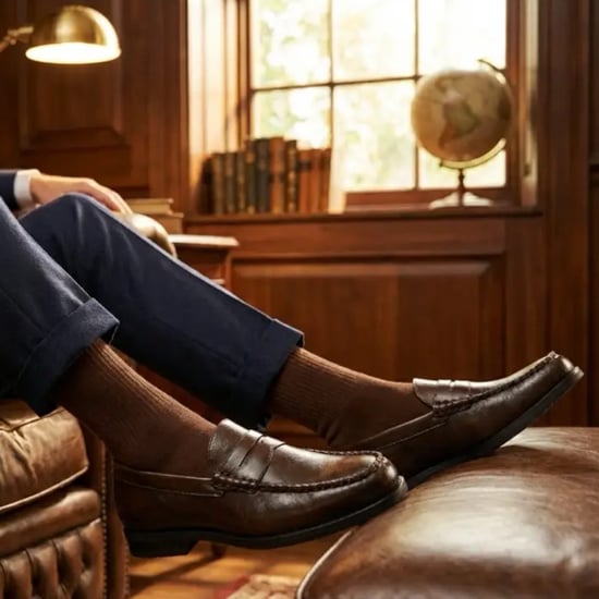 Herren-Penny-Loafer aus braunem PU-Leder, formelle Schuhe, Freizeitschuhe - Image 3