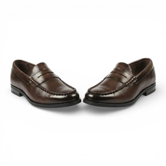 Herren-Penny-Loafer aus braunem PU-Leder, formelle Schuhe, Freizeitschuhe - Image 4