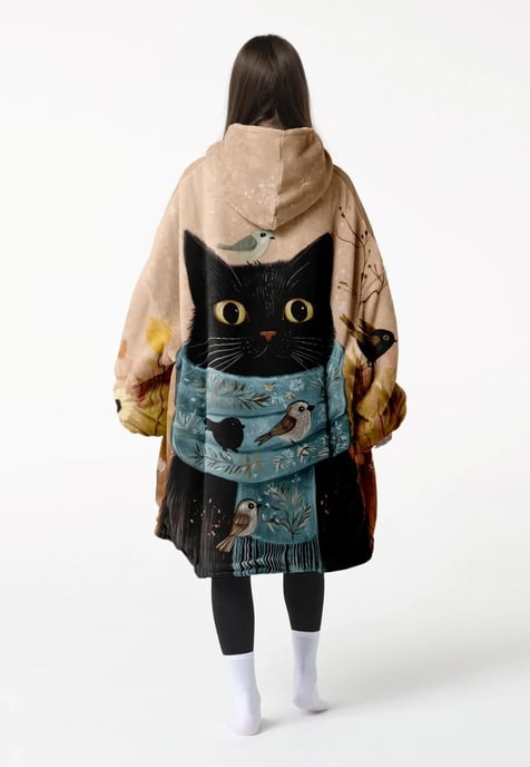 "Cat in a Scarf" Kuschelpullover Huggie - Image 3