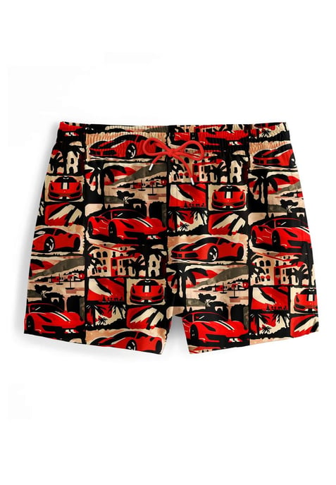 "Rosso Corsa" Badeshorts - Image 1