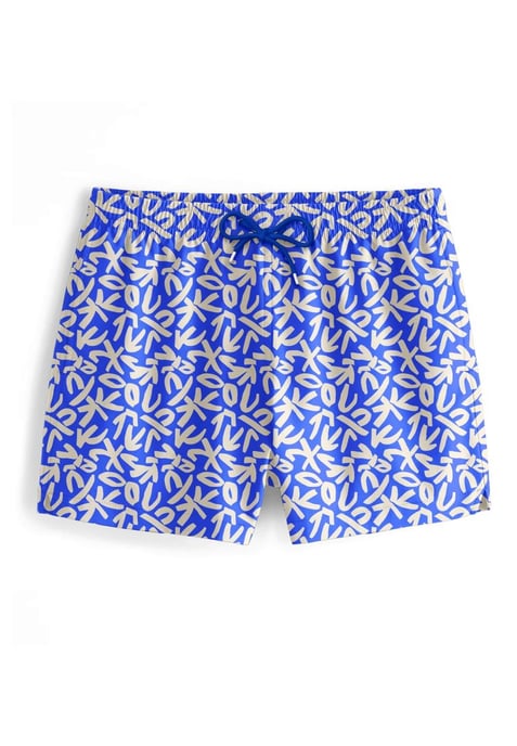 "Blue Geometric" Badeshorts - Image 1
