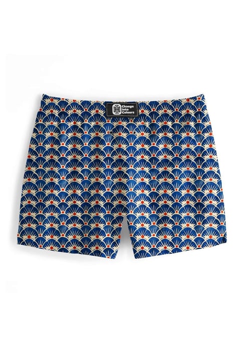 "Geometric Sunset" Badeshorts - Image 3