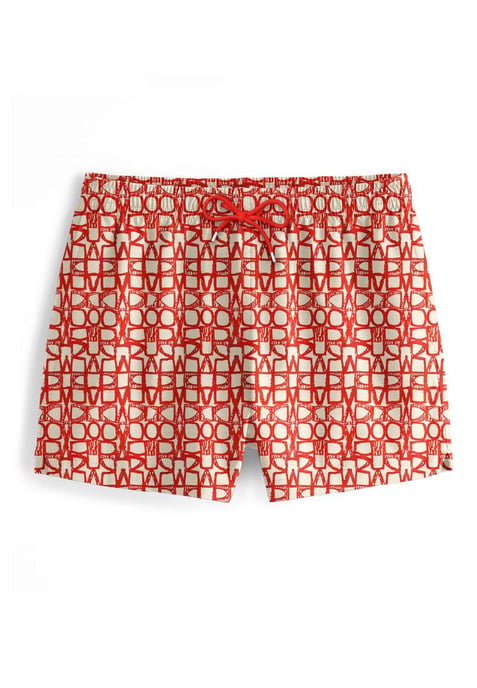 "Red Geometric" Badeshorts - Image 1