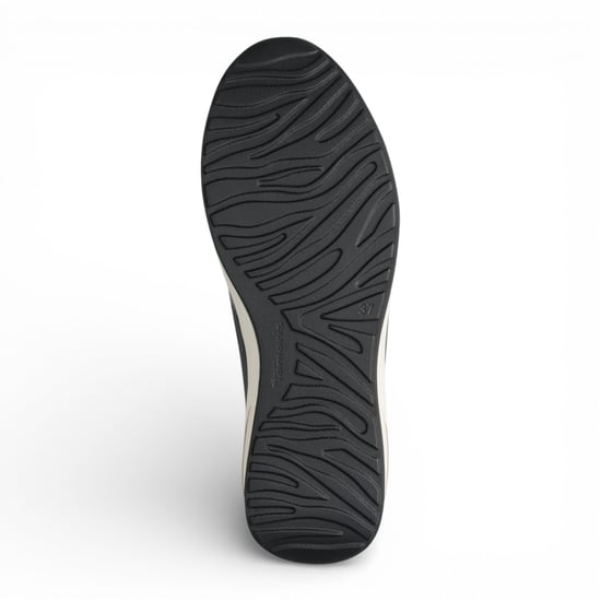Tamaris Damen-Sneaker mit Plateau, schwarz-golden, mit Reißverschluss und Schnürung - Image 4