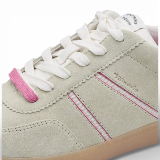 Tamaris Damen-Sneaker aus grünem und pinkfarbenem Leder - Image 5