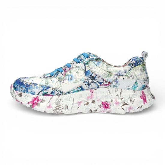 Laura Vita Damen-Sneaker Sofiao 07, blau-rosa, mit Blumenmuster, aus Leder, Plateau. - Image 5