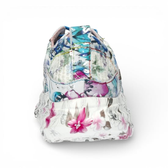 Laura Vita Damen-Sneaker Sofiao 07, blau-rosa, mit Blumenmuster, aus Leder, Plateau. - Image 6