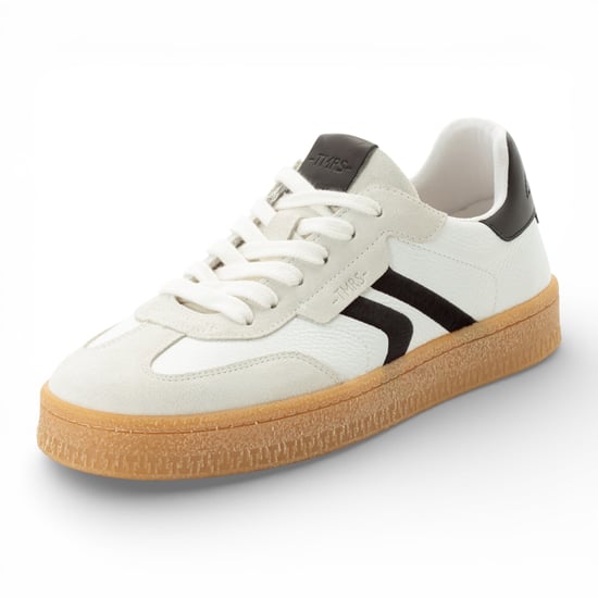 Tamaris Herren-Sneaker aus weißem Leder mit schwarzen Streifen - Image 4