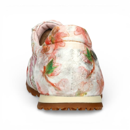 Laura Vita Damen-Sneaker Tivanao-05 aus rosafarbenem Leder mit Blumenmuster und Reißverschluss - Image 6