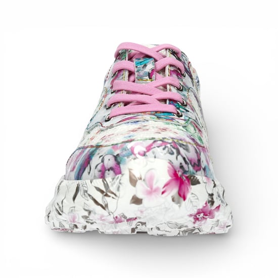 Laura Vita Damen-Sneaker Sofiao 07, rosafarben, mit Blumenmuster, aus Leder, Plateau. - Image 4