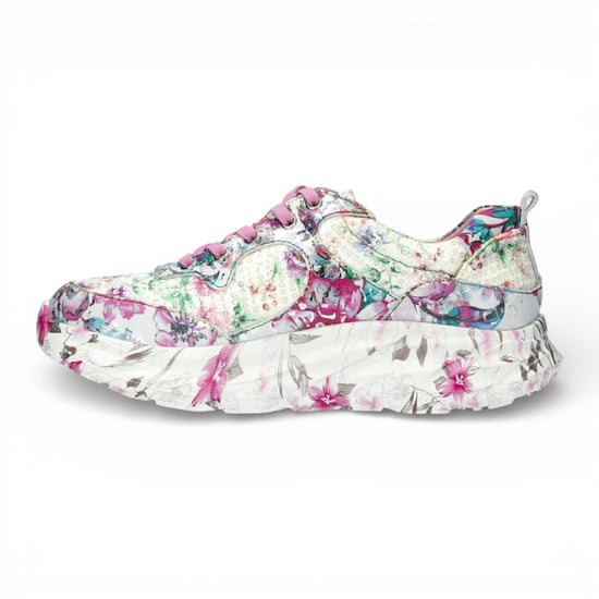 Laura Vita Damen-Sneaker Sofiao 07, rosafarben, mit Blumenmuster, aus Leder, Plateau. - Image 5