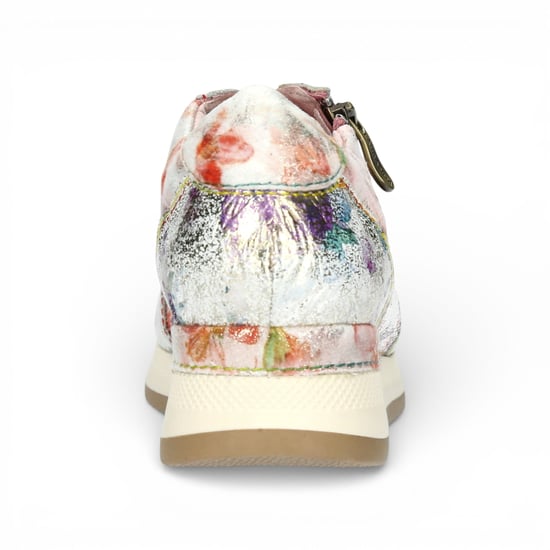 Laura Vita Damen-Sneaker Gycmo 58 aus rosafarbenem Leder mit Blumenmuster - Image 6