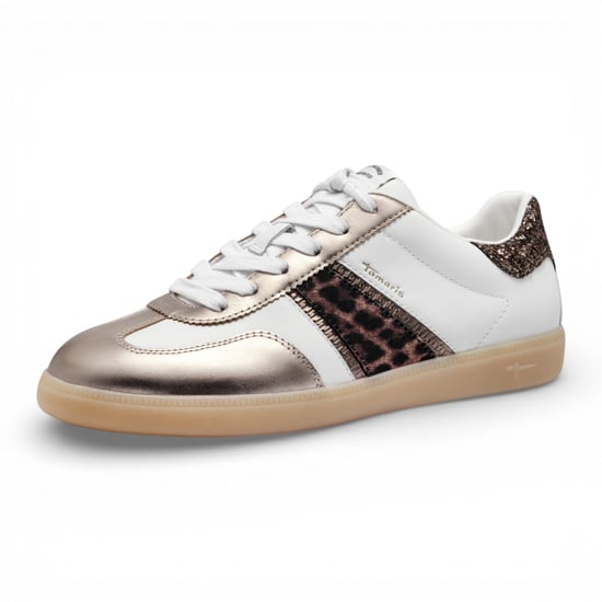 Tamaris Damen-Sneaker aus weißem Leopardenleder - Image 3