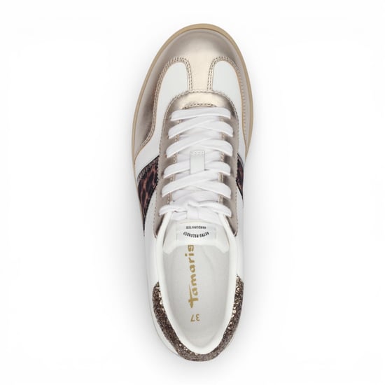 Tamaris Damen-Sneaker aus weißem Leopardenleder - Image 6