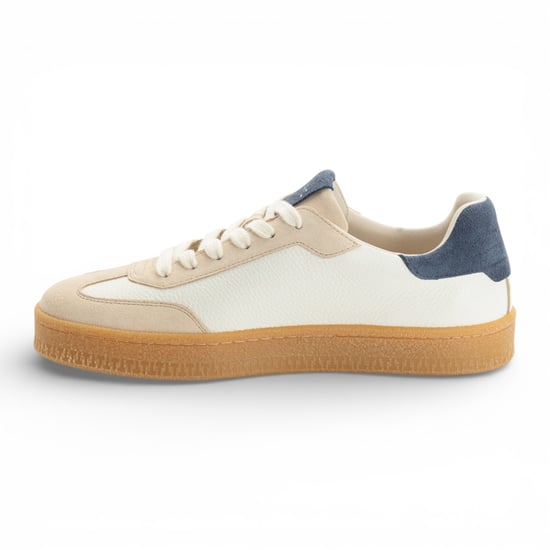 Tamaris Herren-Sneaker aus cremeweißem Leder mit rotem Streifen - Image 3