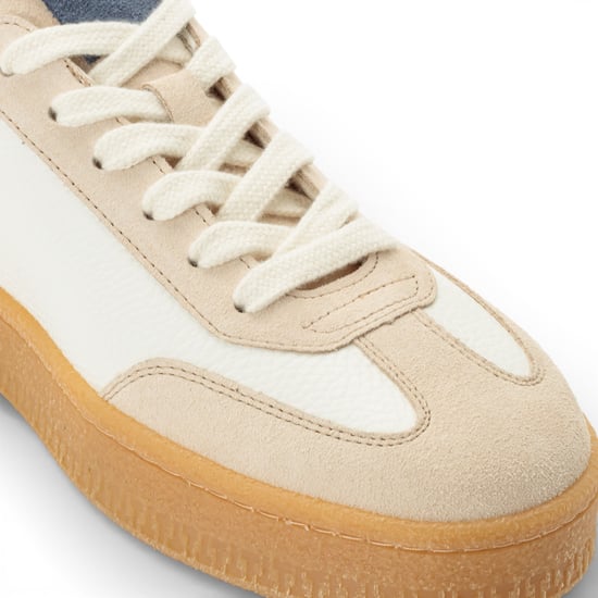 Tamaris Herren-Sneaker aus cremeweißem Leder mit rotem Streifen - Image 6