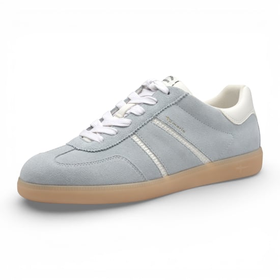 Tamaris Damen-Sneaker aus blauem und weißem Leder - Image 3