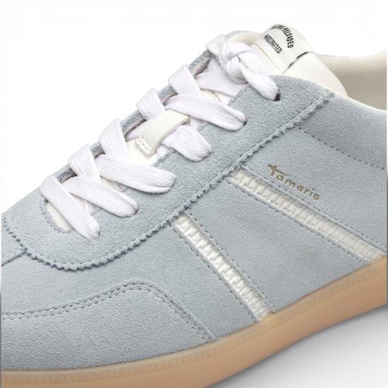 Tamaris Damen-Sneaker aus blauem und weißem Leder - Image 5