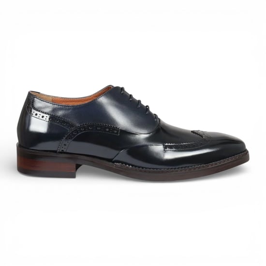 Justin Reess Herren-Brogue-Schuhe aus schwarzem Lackleder - Harry - Image 1