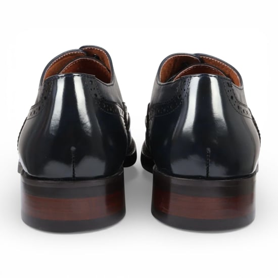 Justin Reess Herren-Brogue-Schuhe aus schwarzem Lackleder - Harry - Image 3
