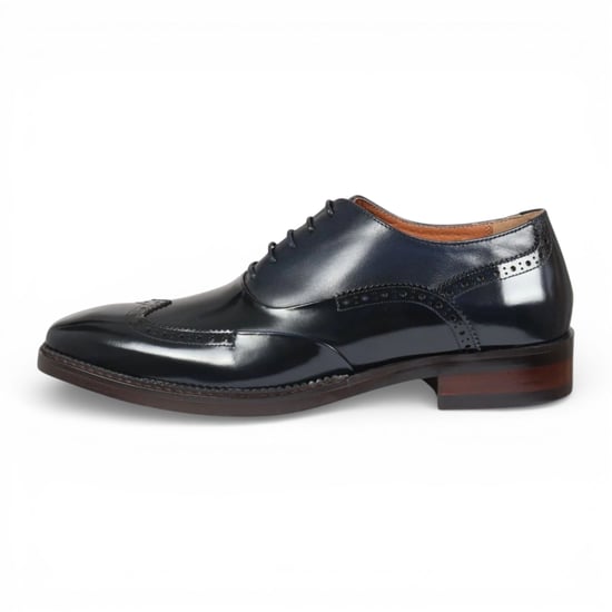 Justin Reess Herren-Brogue-Schuhe aus schwarzem Lackleder - Harry - Image 4