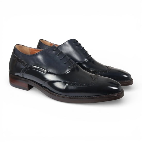 Justin Reess Herren-Brogue-Schuhe aus schwarzem Lackleder - Harry - Image 5