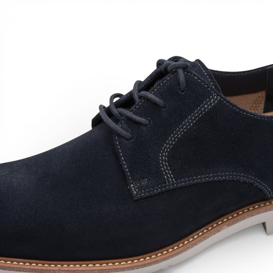 Tamaris Herren-Derbyschuhe aus marineblauem Wildleder mit schlichter Zehenpartie - Image 6