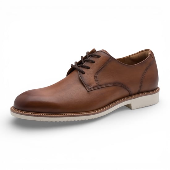 Tamaris Herren-Derbyschuhe aus cognacbraunem Leder mit schlichter Zehenpartie - Image 4