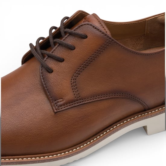 Tamaris Herren-Derbyschuhe aus cognacbraunem Leder mit schlichter Zehenpartie - Image 6
