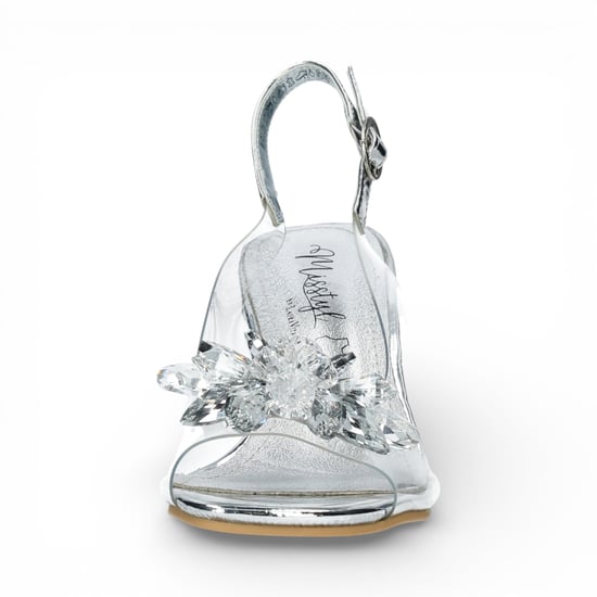 Laura Vita Damen-Sandalen Mira 01, durchsichtig silberfarben, zum Hineinschlüpfen, Cinderella-Absatz - Image 3