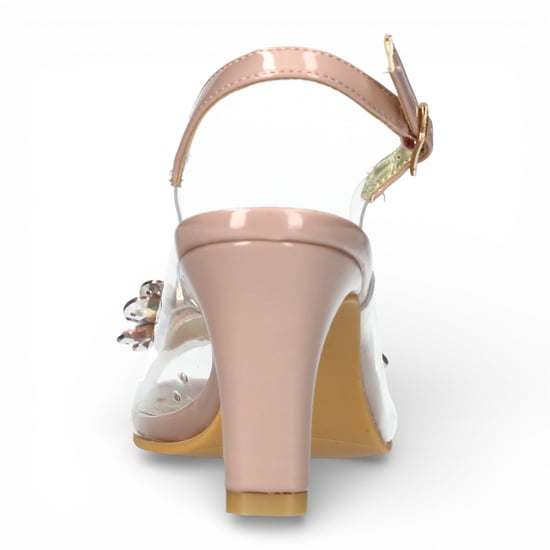 Laura Vita Damen-Sandalen Mira 05, durchsichtiges rosafarbenes Cinderella-Stili, spitz zulaufender Absatz, Knöchelriemen - Image 6