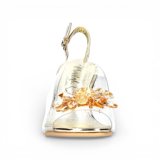 Laura Vita Damen-Sandalen Mira 01, durchsichtig-golden, zum Hineinschlüpfen, Cinderella-Absatz - Image 3