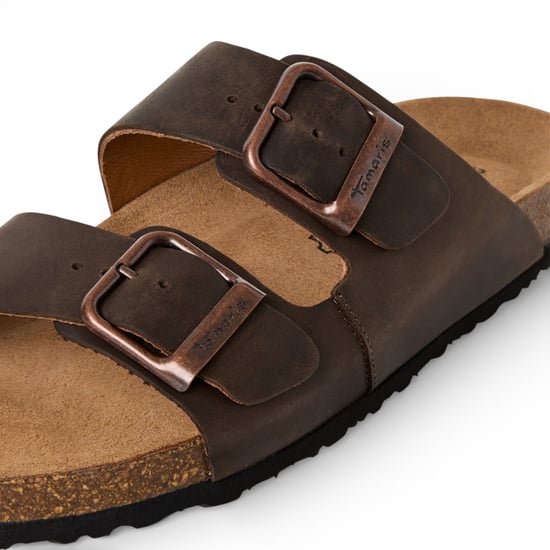 Tamaris Herren-Sandalen aus braunem Leder mit Fußbett - Image 6