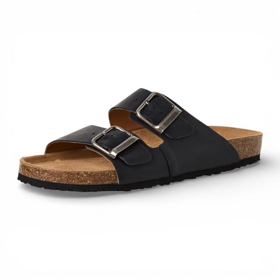 Tamaris Herren-Sandalen aus schwarzem Leder mit Fußbett - Image 4