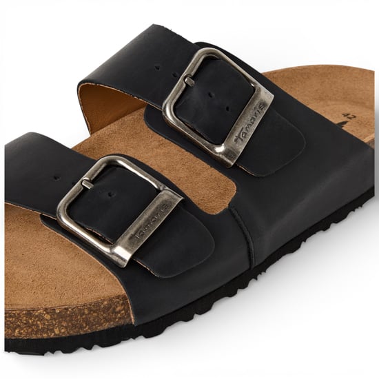 Tamaris Herren-Sandalen aus schwarzem Leder mit Fußbett - Image 6