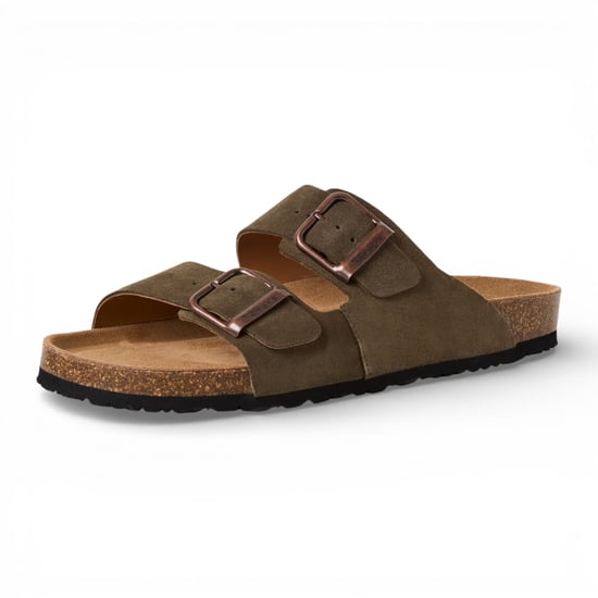 Tamaris Herren-Sandalen aus olivgrünem Leder mit Fußbett - Image 4