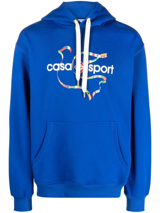 Sport-Logo-Hoodie in Blau - Image 1