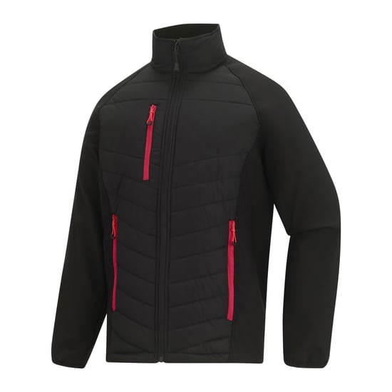 Regatta - Steppjacke für Herren, Durchgehender Reißverschluss (Schwarz/Rot) - Image 3