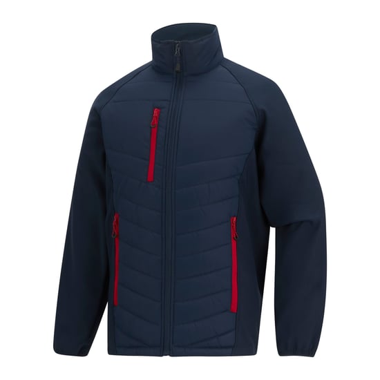 Regatta - Steppjacke für Herren, Durchgehender Reißverschluss (Marine/Rot) - Image 3