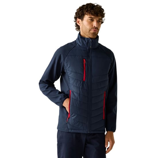 Regatta - Steppjacke für Herren, Durchgehender Reißverschluss (Marine/Rot) - Image 5