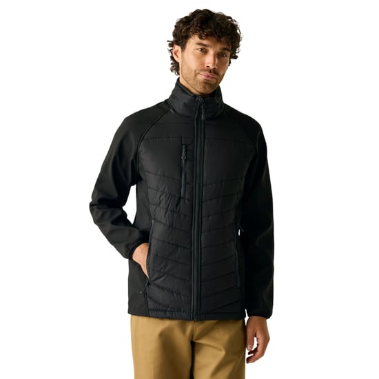 Regatta - Steppjacke für Herren, Durchgehender Reißverschluss (Schwarz/Asche) - Image 5