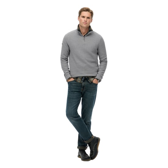 Superdry Cotton Texture Henley Strickpullover - Image 5