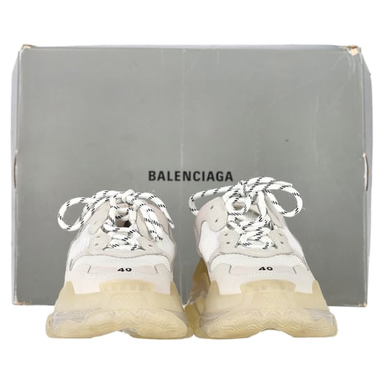 Balenciaga Triple S Clear Sole Sneaker aus weißem Polyester - Image 2