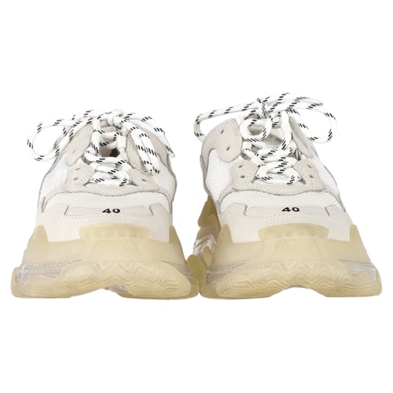 Balenciaga Triple S Clear Sole Sneaker aus weißem Polyester - Image 3