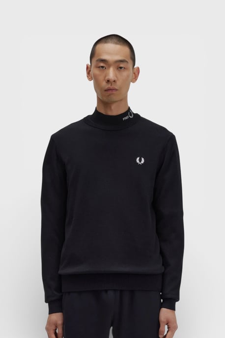 Fred Perry Lorbeerkranz Grafik-Pullover - Schwarz - Image 4
